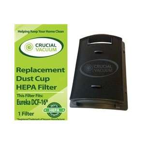 Dust Cup HEPA Filter Cartridge + Foam Fits Eureka Vacuum DCF 16 Models 