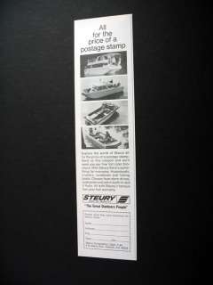 Steury Houseboat Cruiser Fishing Boats 1974 print Ad  