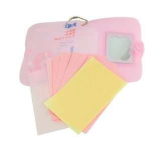  Notebook Shaped Bag Facial Blotting Paper Oil Absorbing Sheets Pink
