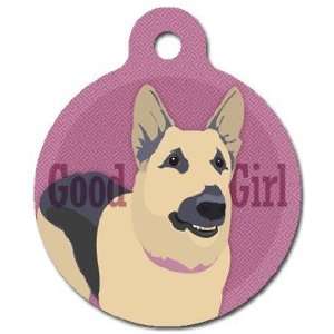   Girl German Shepherd Pet ID Tag for Dogs and Cats   Dog Tag Art: Pet
