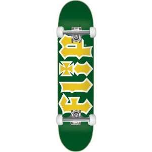 Flip HKD Green/Yellow Complete Skateboard   8.1 w/Raw Trucks & Wheels