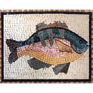  12x16 Fish Mosaic Art Tile Wall Floor Pool Decor