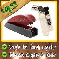 Cigar Pipe Butane Jet Torch Lighter Tube Injector Tobacco Cigarette 