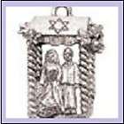 Jewish Wedding Chuppah Antiqued Silver Pewter Charm