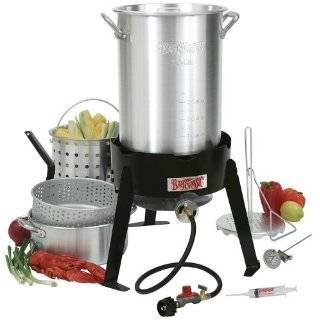   Classic 3016 30 Quart Outdoor Turkey Fryer with Basket and Fry Pot