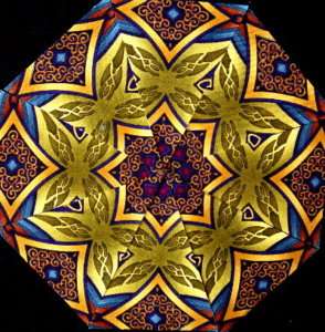 EGYPTIAN GOLD Luminosity Kaleidoscope Quilt Blocks KIT  