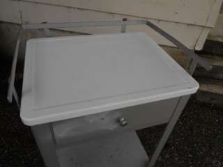   MEDICAL Dental Rolling CART TABLE Cabinet STAND White Enamel Top