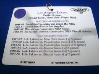 Hallmark Ornament LOS ANGELES LAKERS NBA Ceramic 1997  