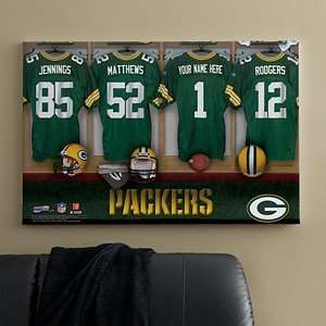  Personalized Green Bay Packers NFL Football Locker Room 