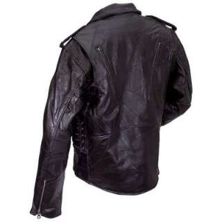 Leather Jacket Coat Biker Motorcycle Zipper Sleeves Zip Out Liner Air 