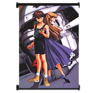 Mobile Suit Gundam Wing Anime Heero and Releena Fabric Wall Scroll 