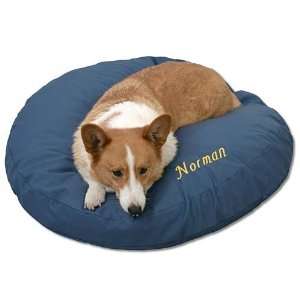  Personalized Round Dog Bed SM DENIM