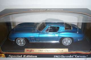 1965 Chevrolet Corvette. Die Cast Car. 1:18 scale Maisto  