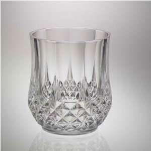 Cristal dArques Longchamp Pattern Crystal Rocks Glass 10 1/4 oz 4/set 