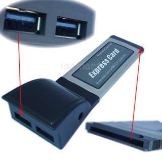 Laptop PCMCIA 34mm USB3.0 Express card 5GB/s 2port Adapter Card usb 2 