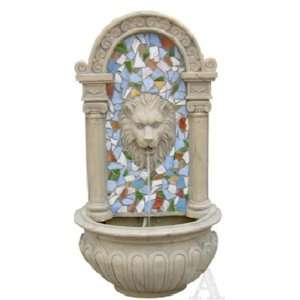  Wall Water Fountain Stained Glass Indoor Outdoor: Home & Kitchen