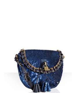 Marc Jacobs dark blue sequined Star small shoulder bag  BLUEFLY up 