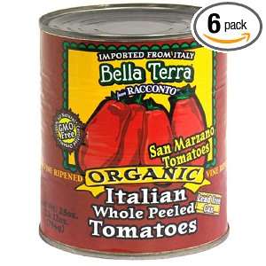 Bella Terra San Marzano Italian Tomatoes Whole Peeled, 28 Ounce Cans 