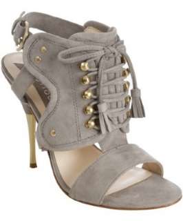 Boutique 9 light grey suede Commons lace up stiletto sandals 