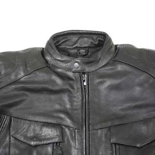   XS 1914 Armored Multi Pocket Mens Leather Motorcycle Jacket 3XL  
