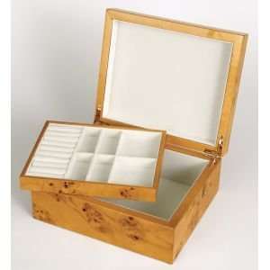  Roma Wooden Jewelry Box with Tray: Home & Kitchen