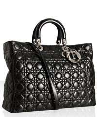 Christian Dior black quilted lambskin Lady Dior tote Q&A