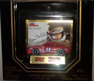 Racing Champions NASCAR Bill Elliott Diecast Car & Collectors Card 1 