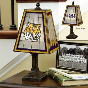   NCAA Louisiana State Tigers Stained Glass Table Lamp