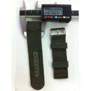   Army Military Green 20/22/24mm Nylon Watch Band Strap 20cm  