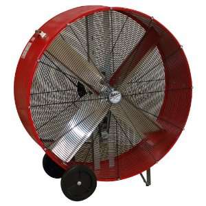   High Velocity Belt Drive Drum Fan, 36 Inches, Red