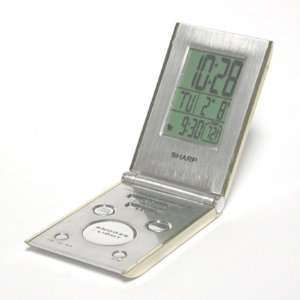  SharpTech SPC303 LCD Travel Alarm Clock with Folding Metal 