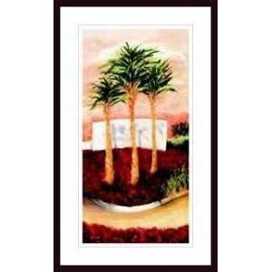   Framed Print   Palms at Dawn   Artist Lee Viola  Poster Size 36 X 18