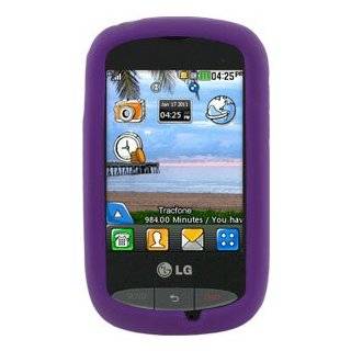 LG 800G Silicone Skin Soft Phone Cover   Purple