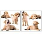 PUPPIES 6 Wall Stickers Baby Tan Puppy Dogs Room Decor 