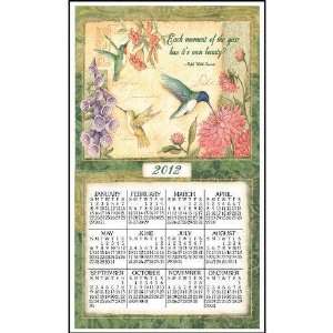   : Wings & Blossoms Linen Kitchen Towel Calendar 2012: Office Products