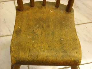 Antique Early American Wood Windsor Farm Chair  
