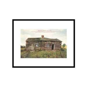  Lincoln Log Cabin Coles County, Illinois Places Pre Matted 