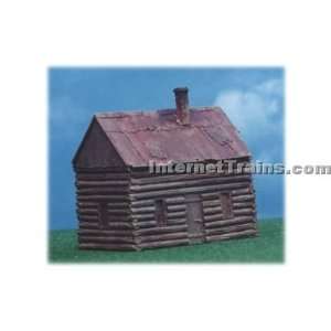   HO Scale Pre Assembled Log Cabin w/Metal Roof Kit Toys & Games
