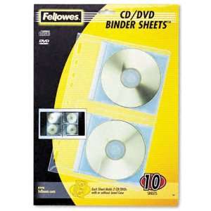  NEW CD Sheet Protectors for 3 Ring Loose Leaf Binder (10 