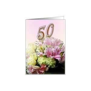  50th Wedding Anniversary Invitation Bouquet Card Health 