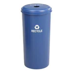  Tall Round Recycling Receptacle   Blue   RECEPTACLE S PLUS 