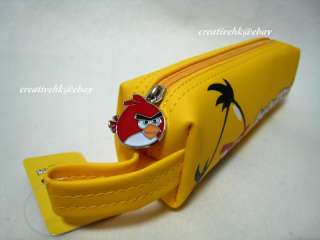 Angry Birds Yellow Cosmetic Pencil Case Pouch Bag Charm  