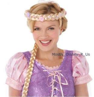   Exclusive Adult Tangled Rapunzel Costume Dress Hair Wig Braid Med M