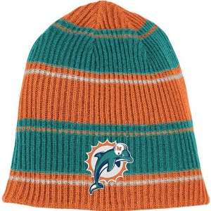  Reebok Miami Dolphins Reversible Knit Hat One Size Fits 