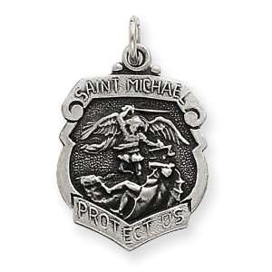  Sterling Silver St. Michael Badge Medal Jewelry