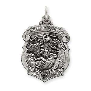  Sterling Silver St. Michael Badge Medal Jewelry