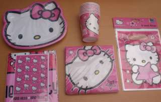 HELLO KITTY STAR PARTY SET FOR 8 CHILDREN  