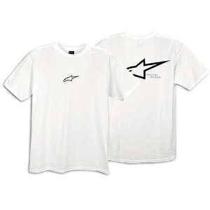  Alpinestars Logo Astar T Shirt   Medium/White: Automotive