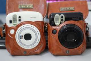 Fuji Instax Mini 50S 25 Camera Leather Case Bag Brown  