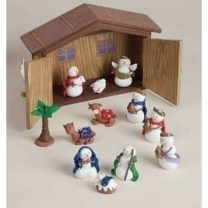  Snowman 12 Piece Nativity Set by Demdaco